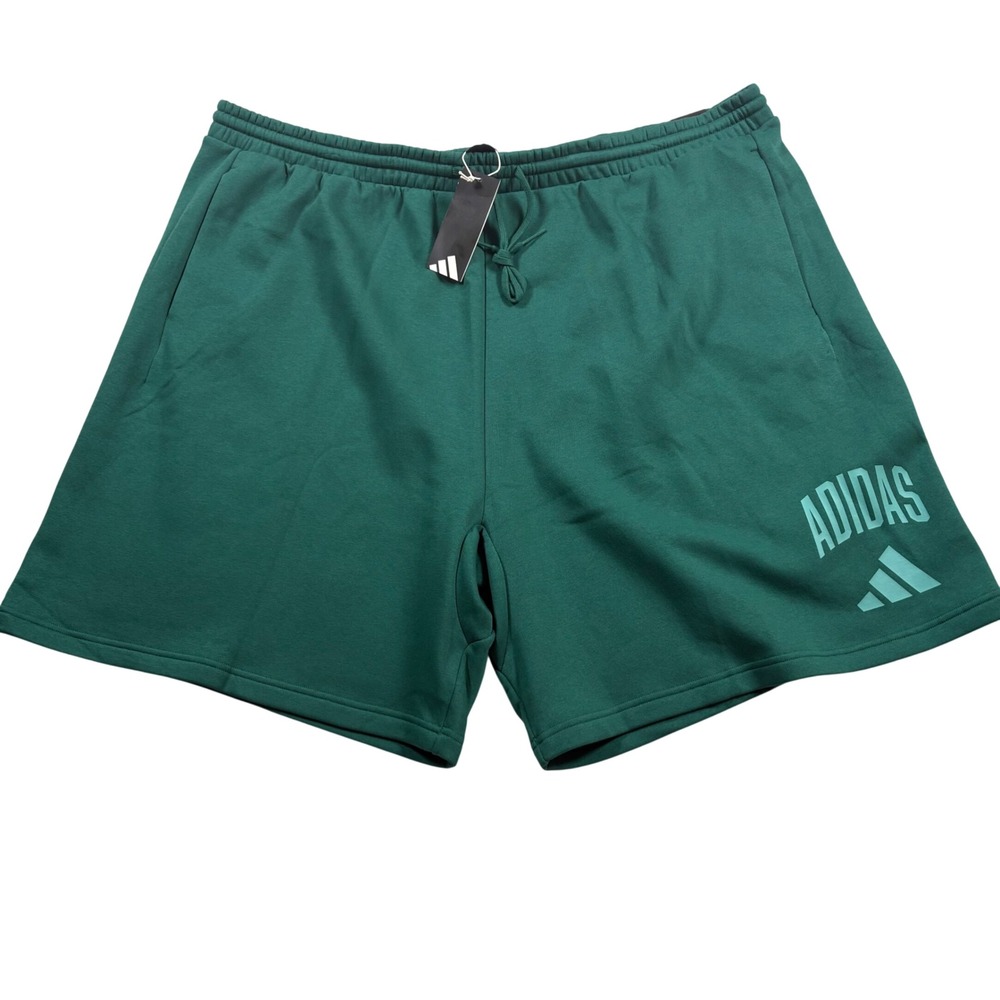 Adidas Mens Collegiate Fleece Shorts Green 4XLT JM1727 Big & Tall